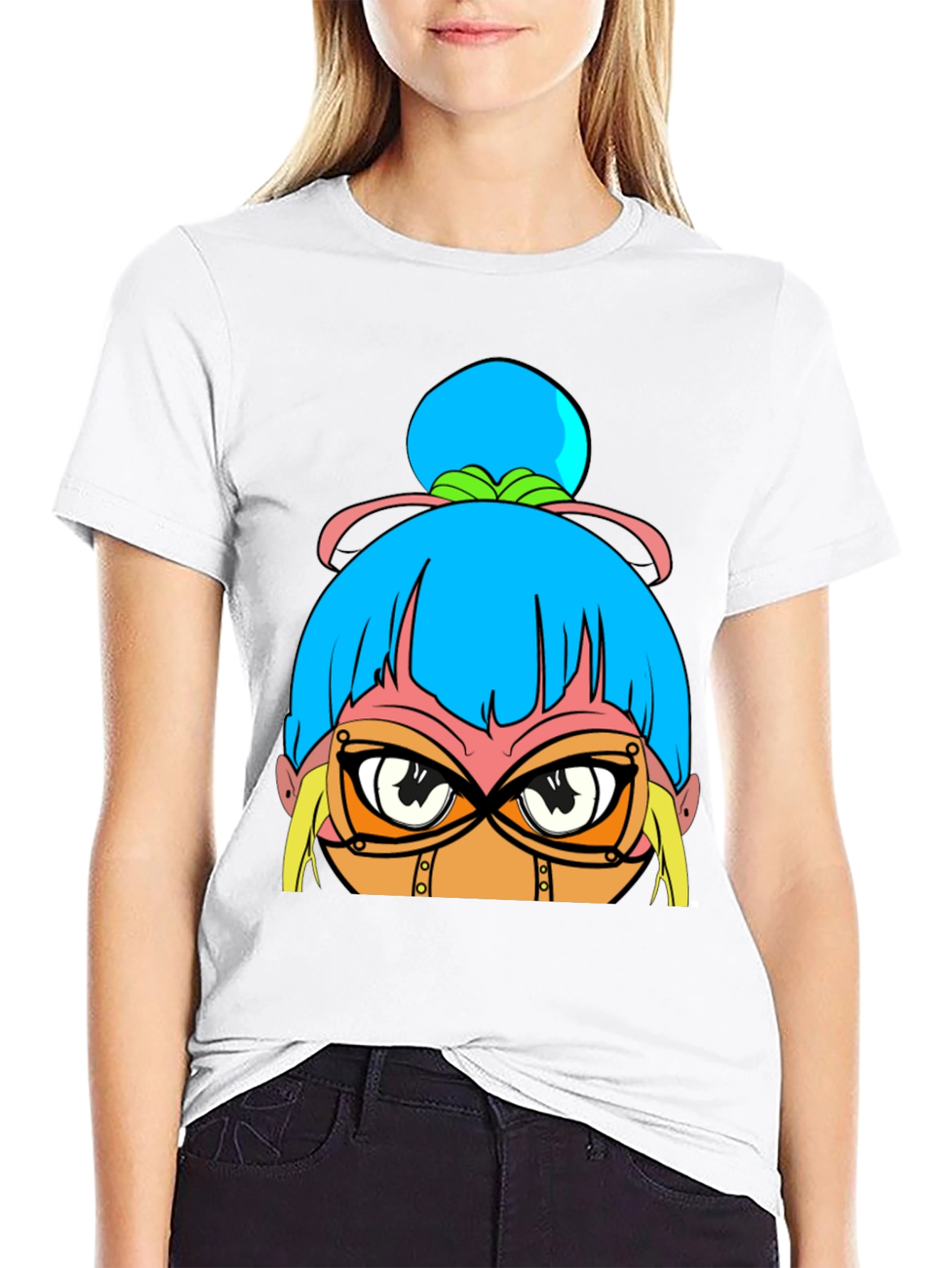 Anime Girl Graphic Black T-Shirt
