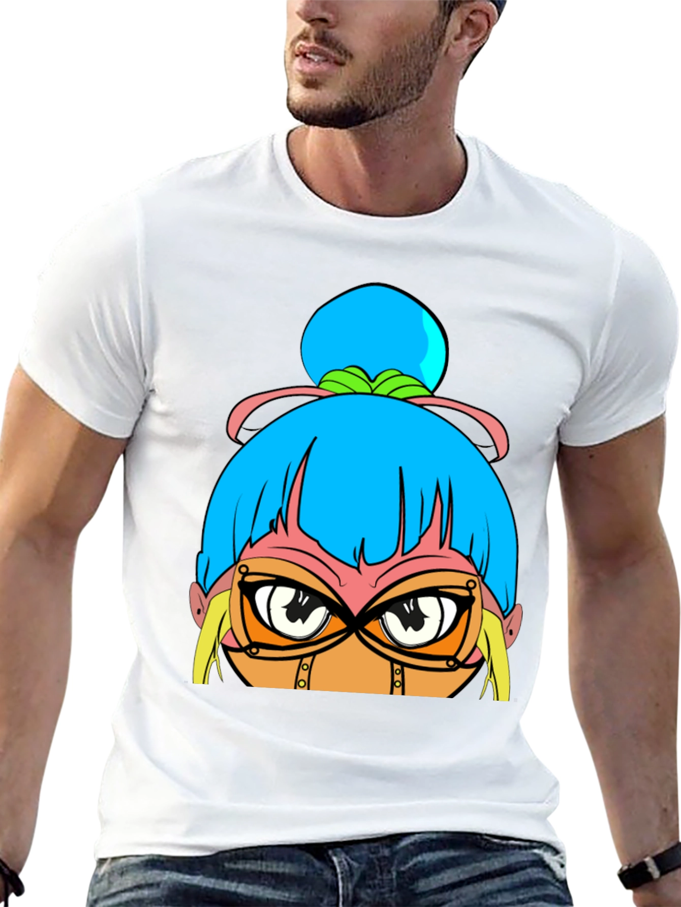 Anime Girl Graphic Black T-Shirt