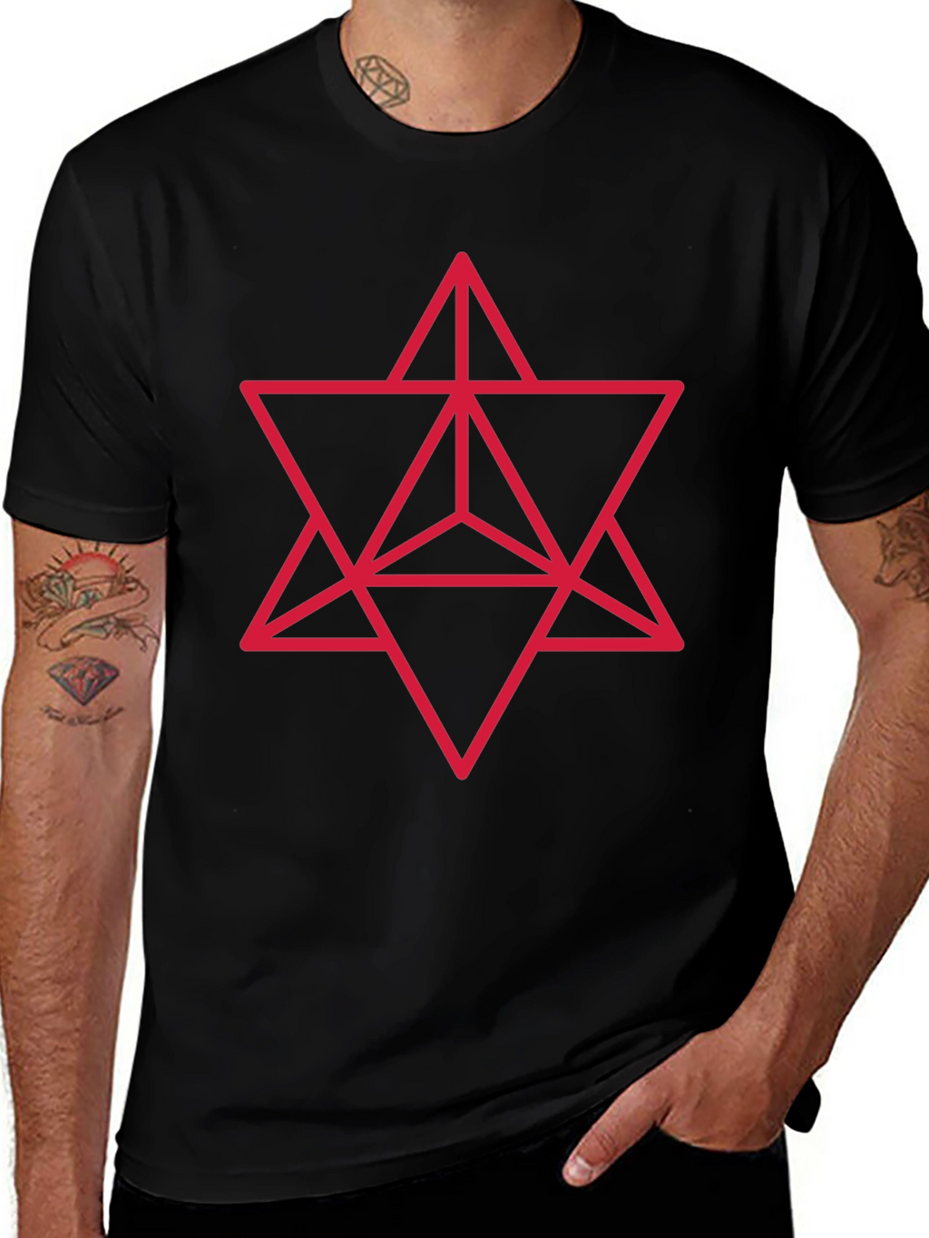Geometric Merkaba Star T-Shirt