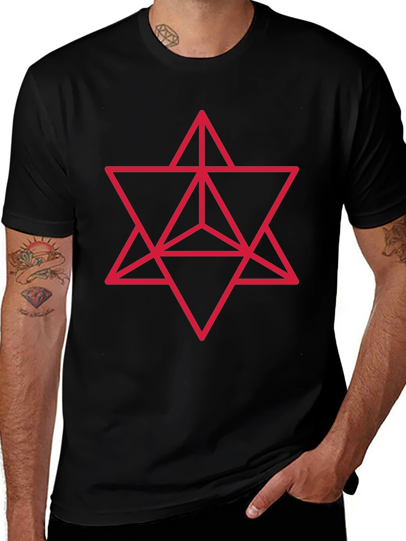 Geometric Merkaba Star T-Shirt