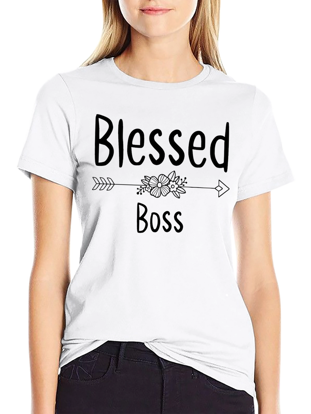 Blessed Boss Graphic Tee - Stylish Black T-Shirt