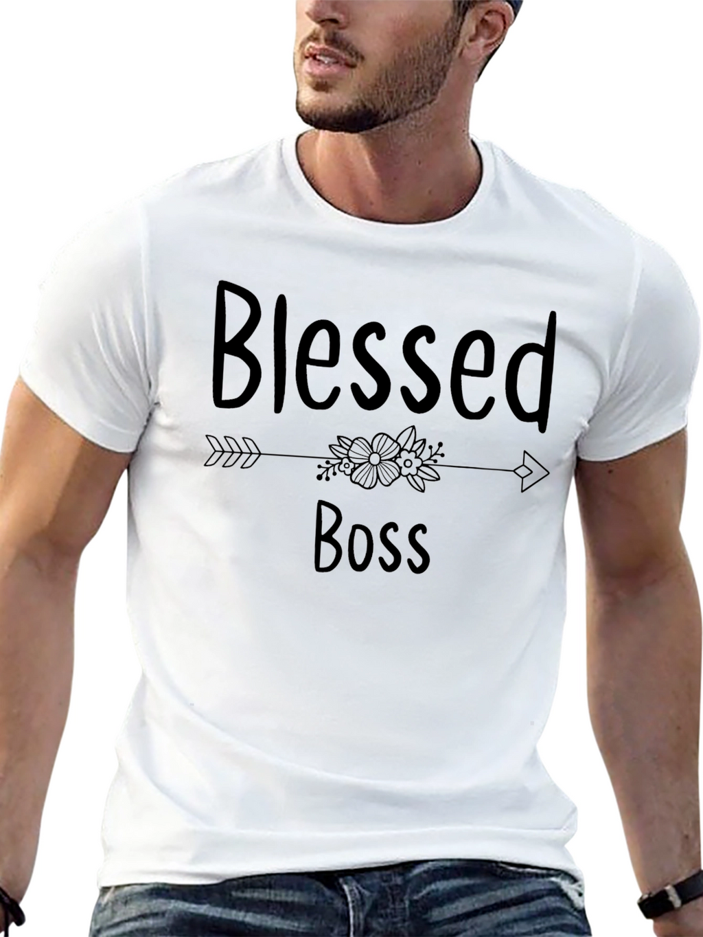 Blessed Boss Graphic Tee - Stylish Black T-Shirt