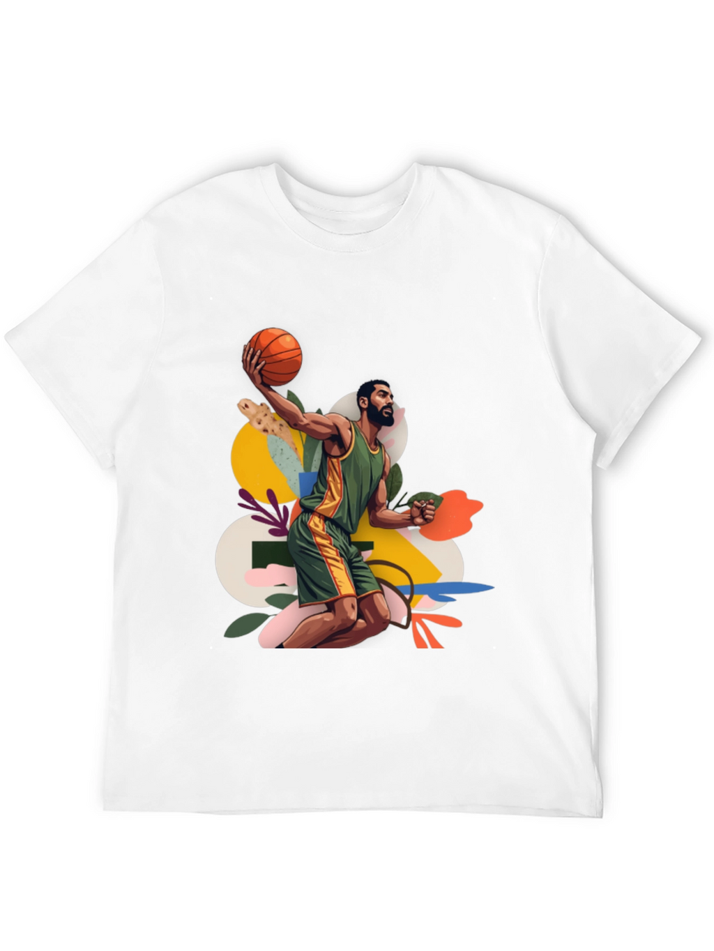 Basketball Art Graphic Tee - Stylish Menswear