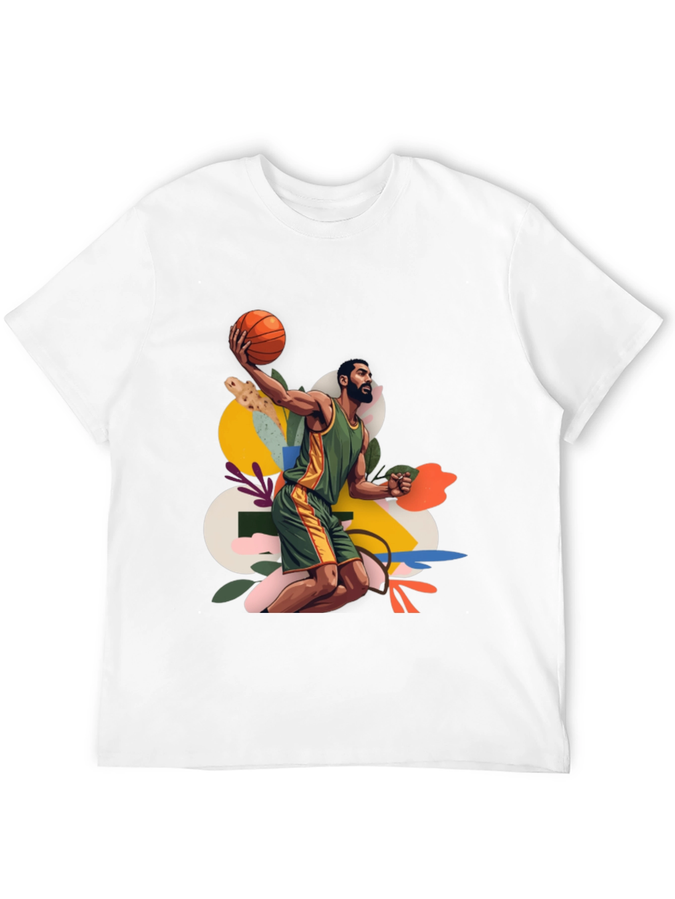 Basketball Art Graphic Tee - Stylish Menswear