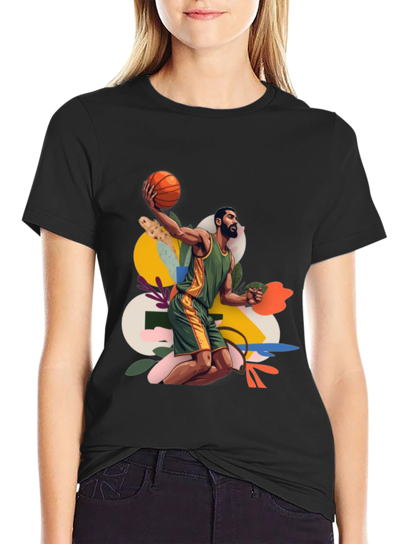 Basketball Art Graphic Tee - Stylish Menswear