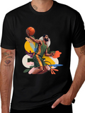 Basketball Art Graphic Tee - Stylish Menswear
