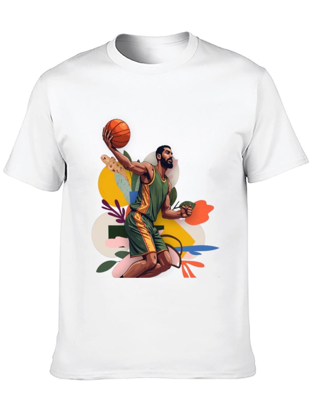 Basketball Art Graphic Tee - Stylish Menswear