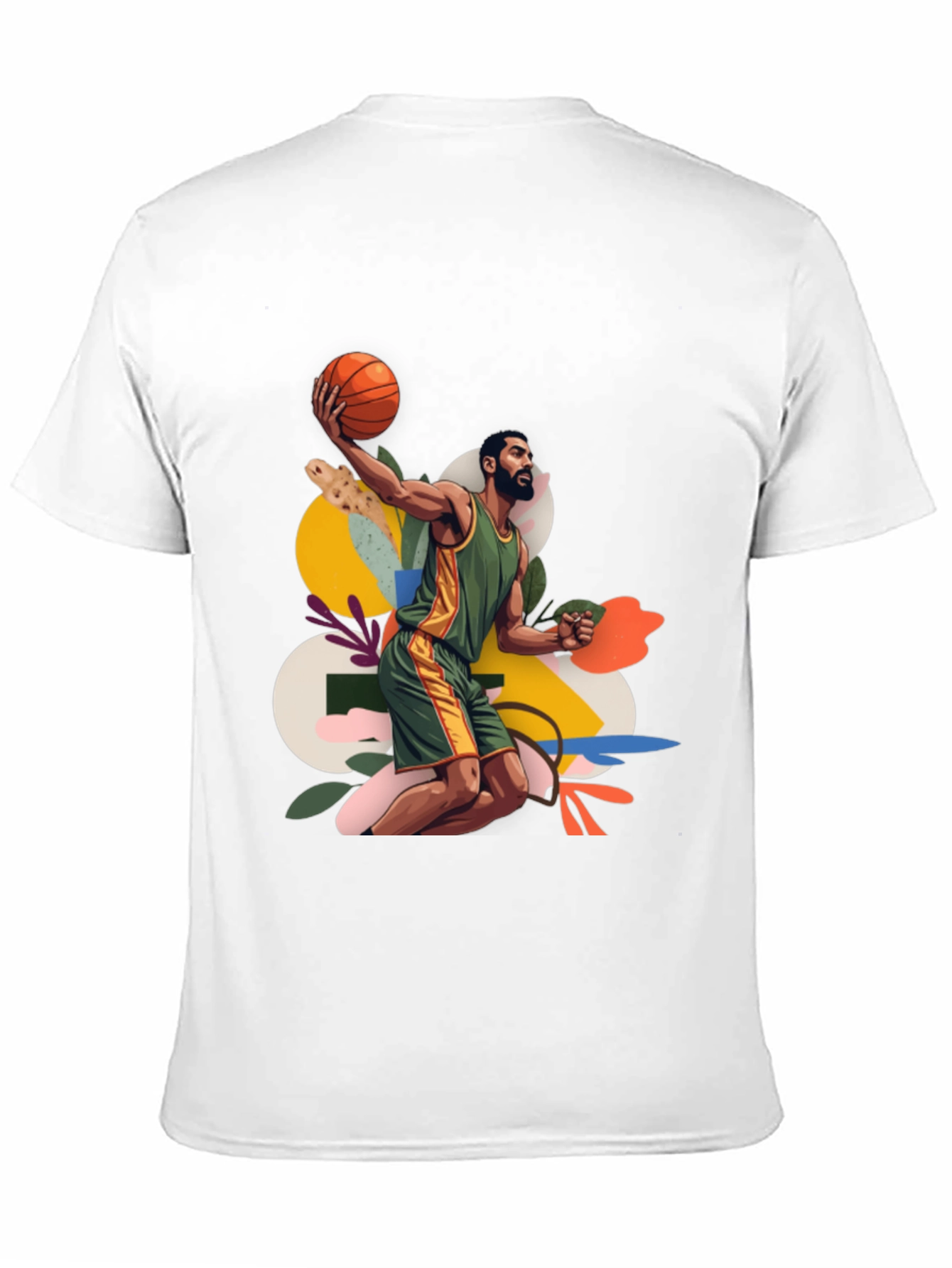 Basketball Art Graphic Tee - Stylish Menswear