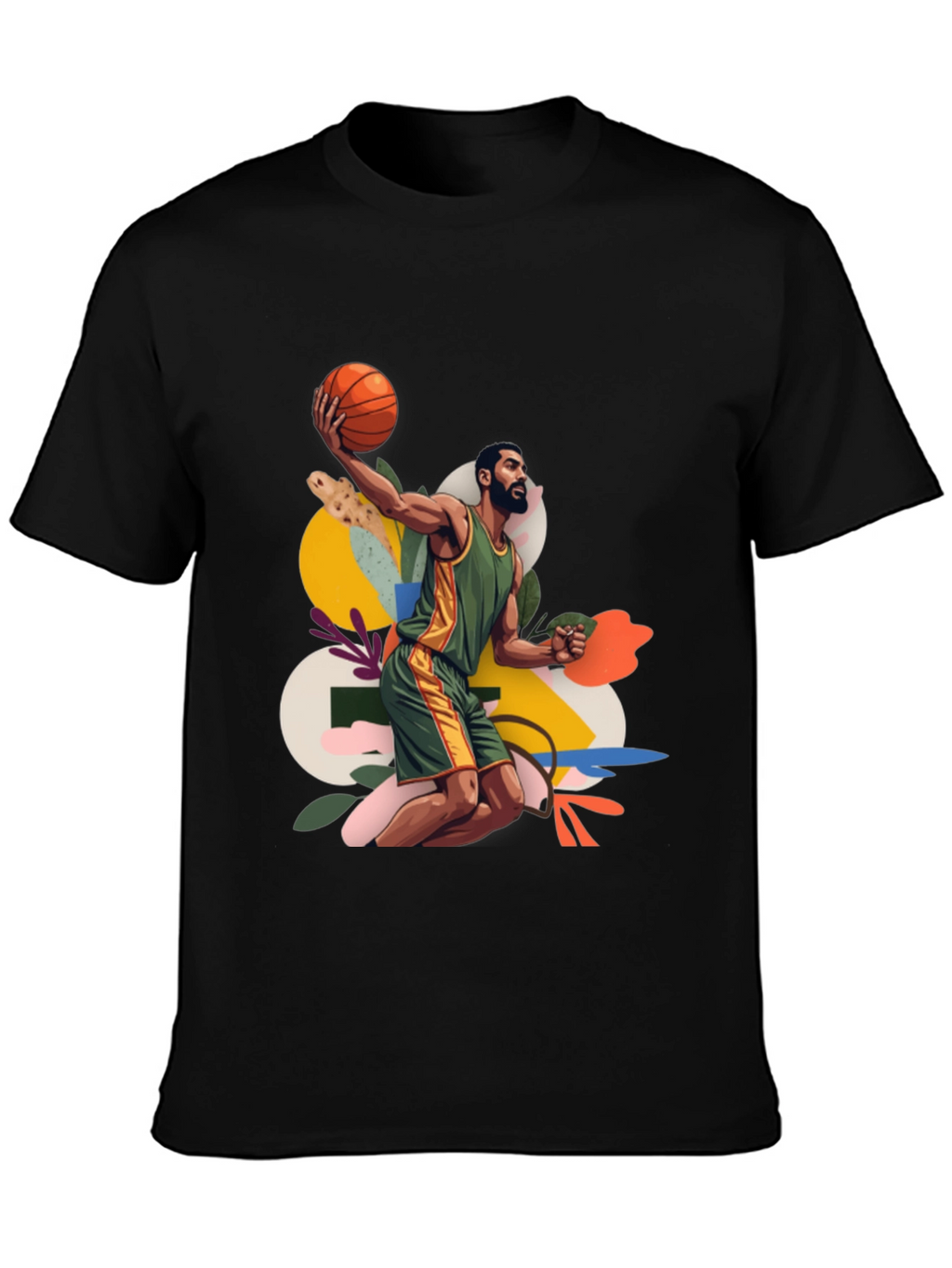 Basketball Art Graphic Tee - Stylish Menswear