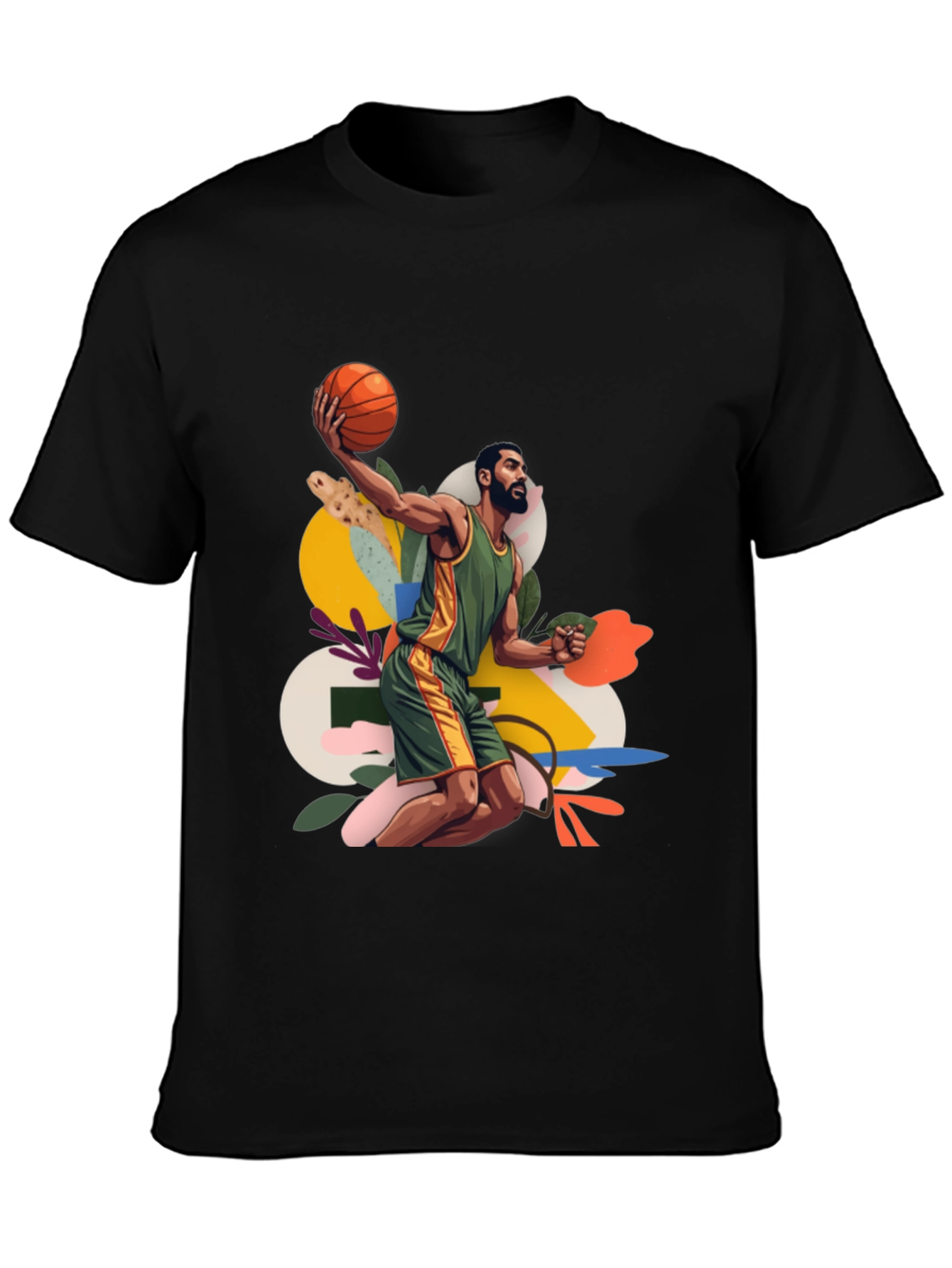 Basketball Art Graphic Tee - Stylish Menswear