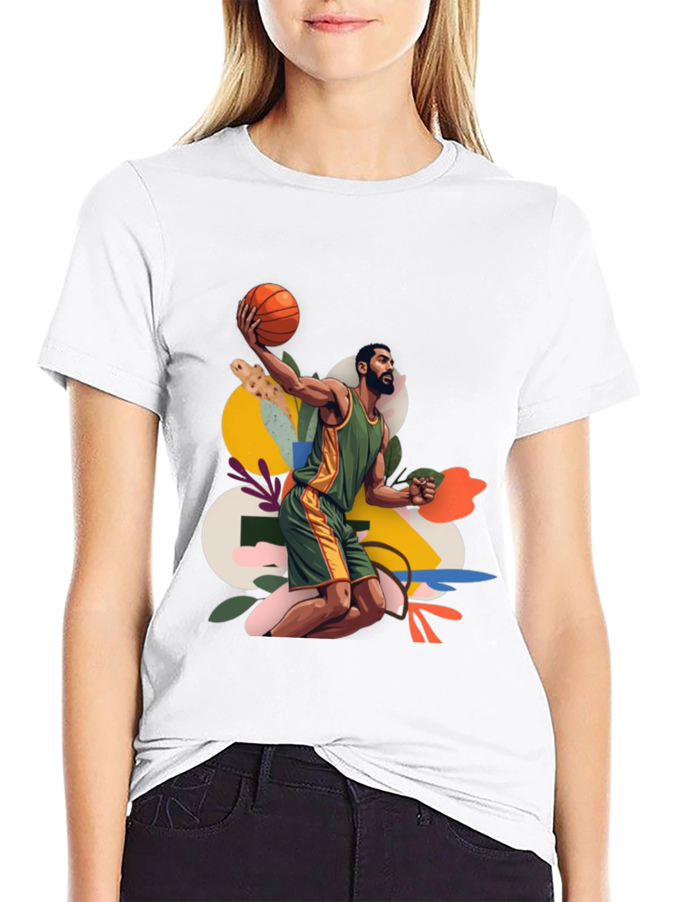 Basketball Art Graphic Tee - Stylish Menswear