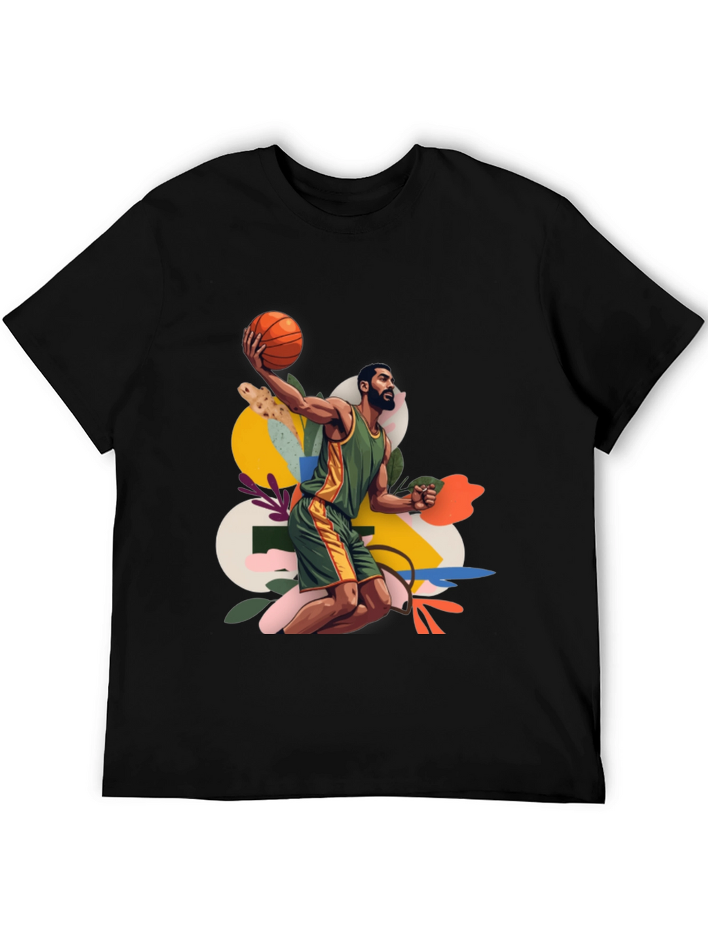 Basketball Art Graphic Tee - Stylish Menswear