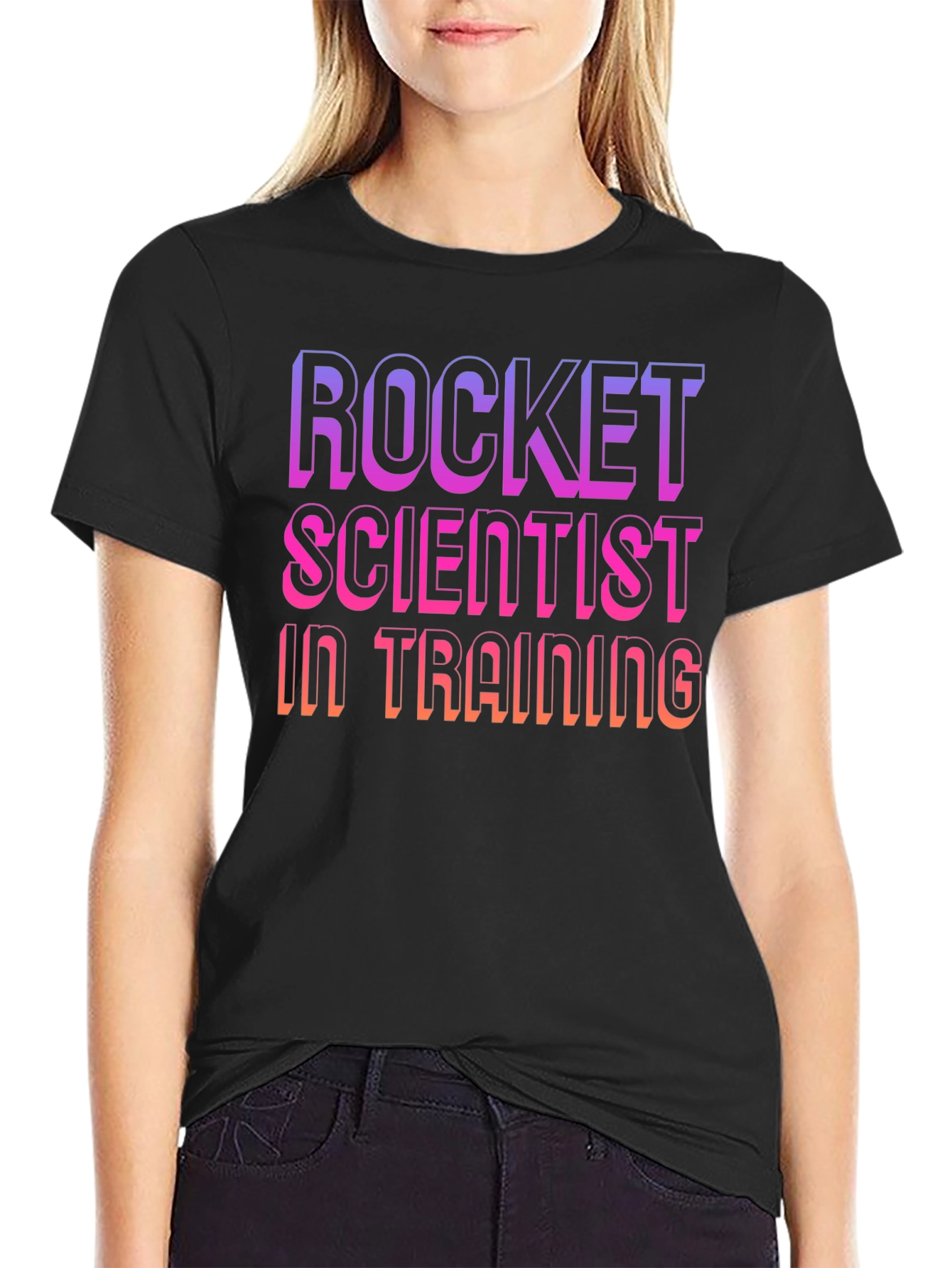 Rocket Scientist In Training Black T-Shirt