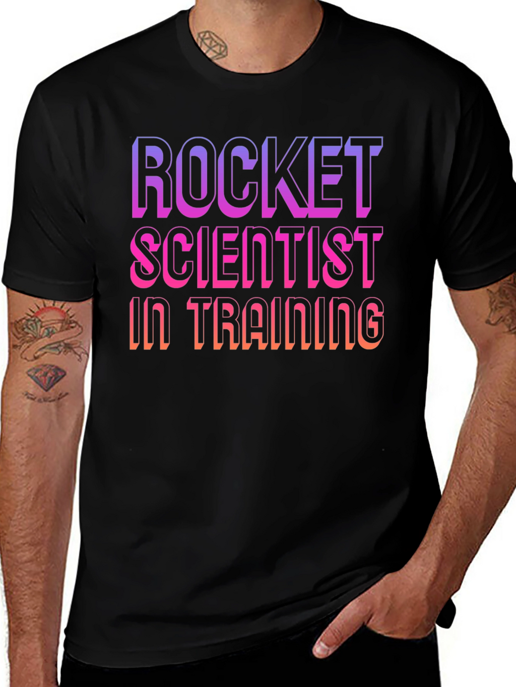 Rocket Scientist In Training Black T-Shirt