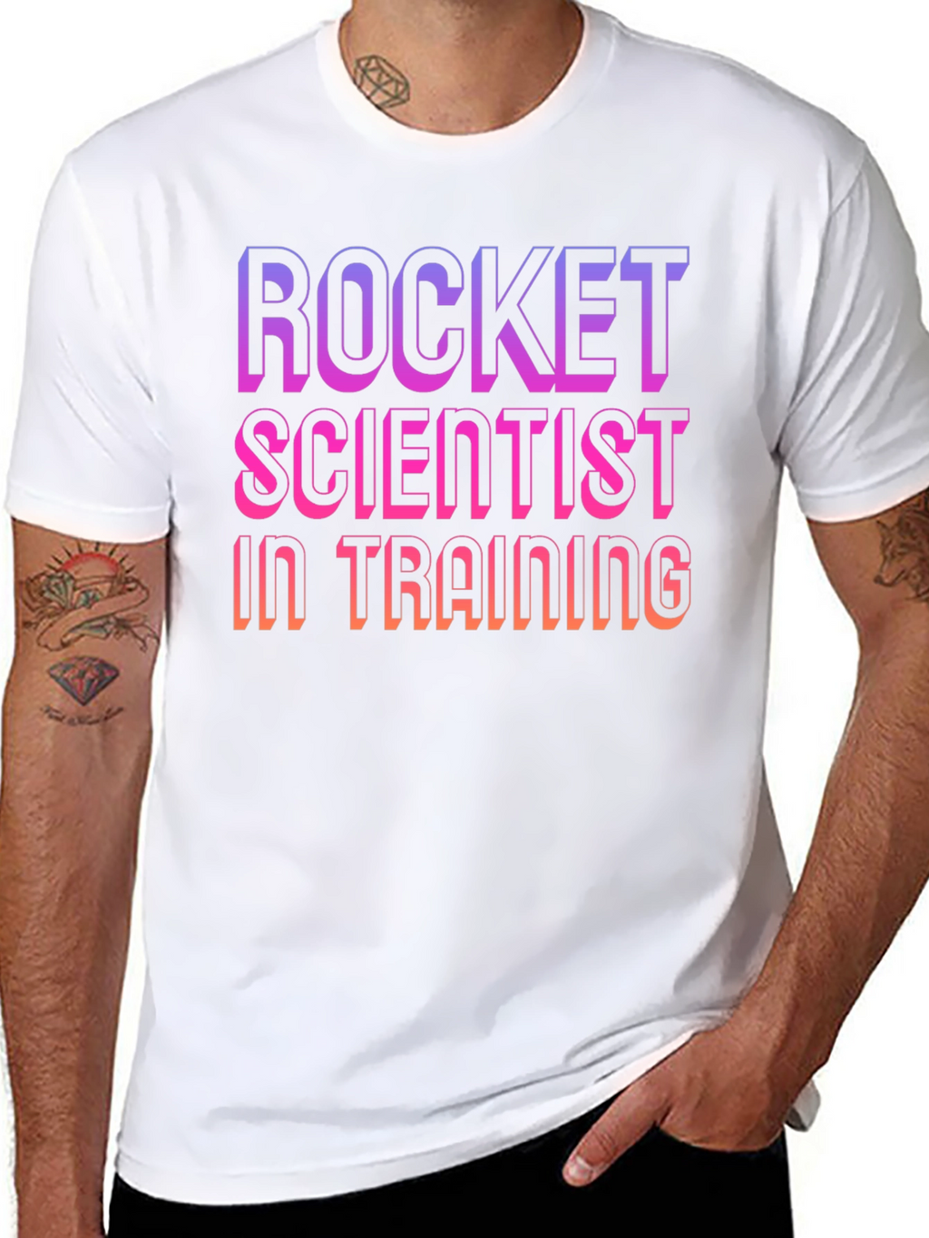 Rocket Scientist In Training Black T-Shirt
