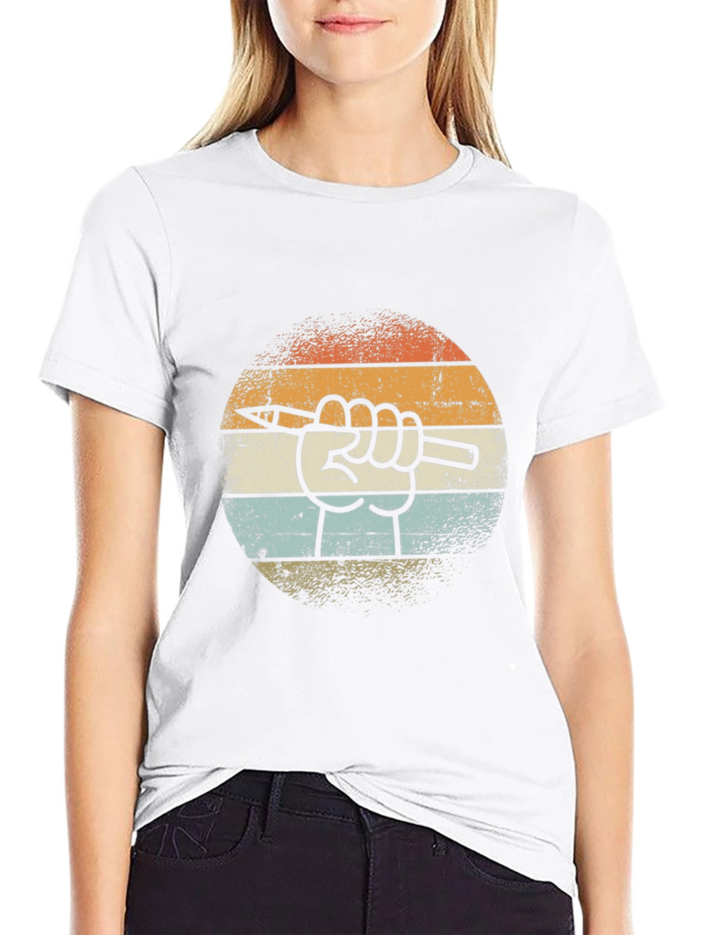Retro Artist Hand Pencil T-Shirt