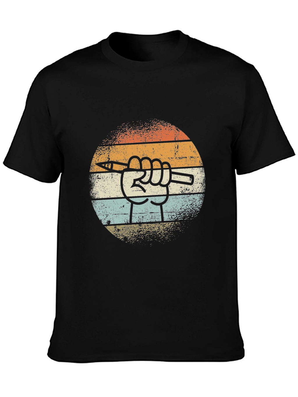 Retro Artist Hand Pencil T-Shirt
