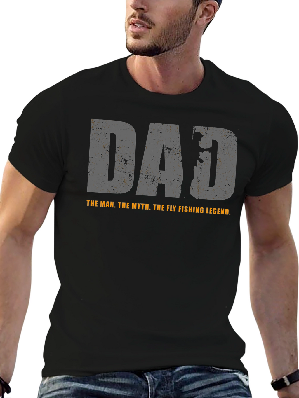 Dad Fly Fishing Legend Graphic Tee