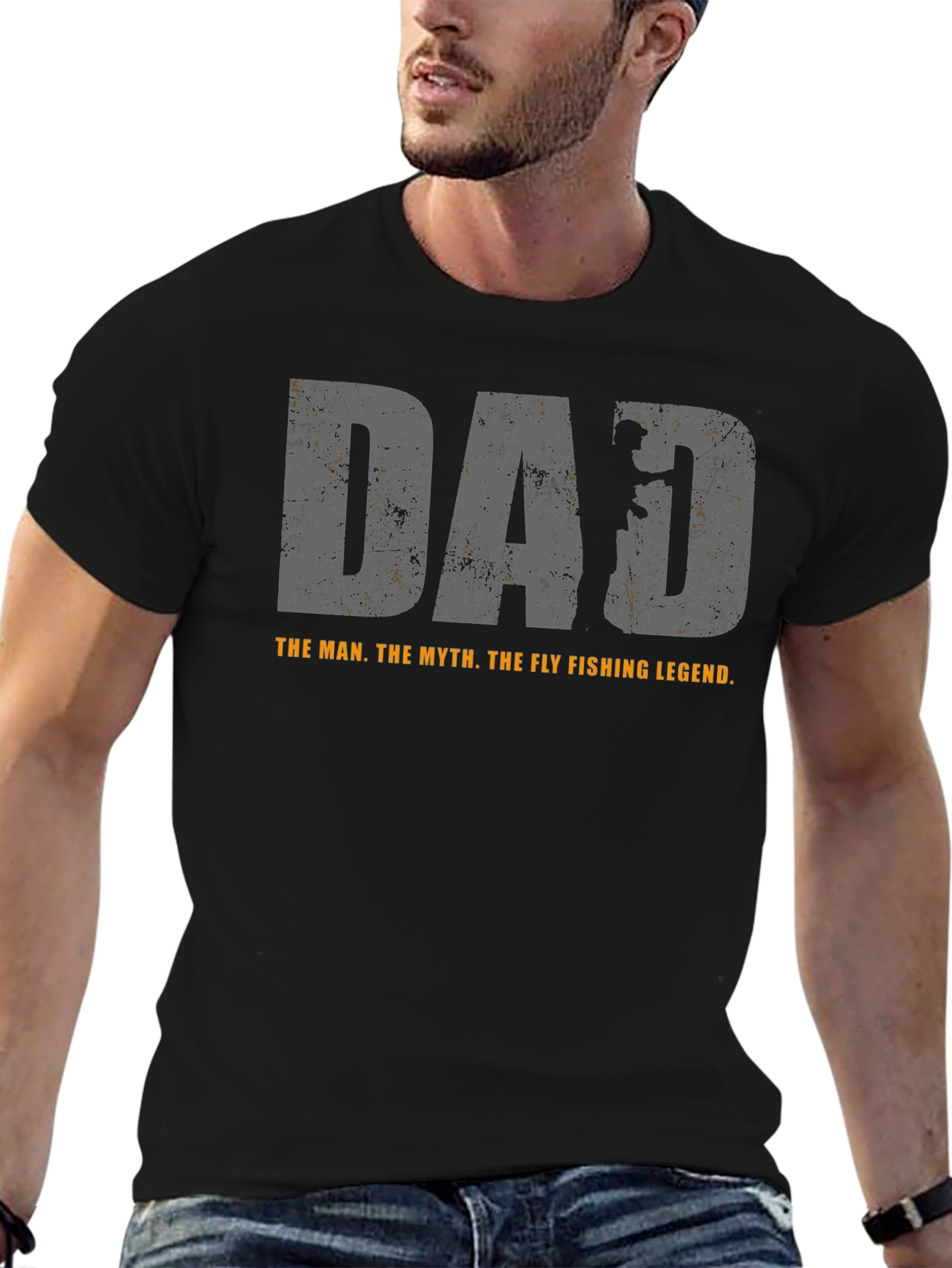 Dad Fly Fishing Legend Graphic Tee
