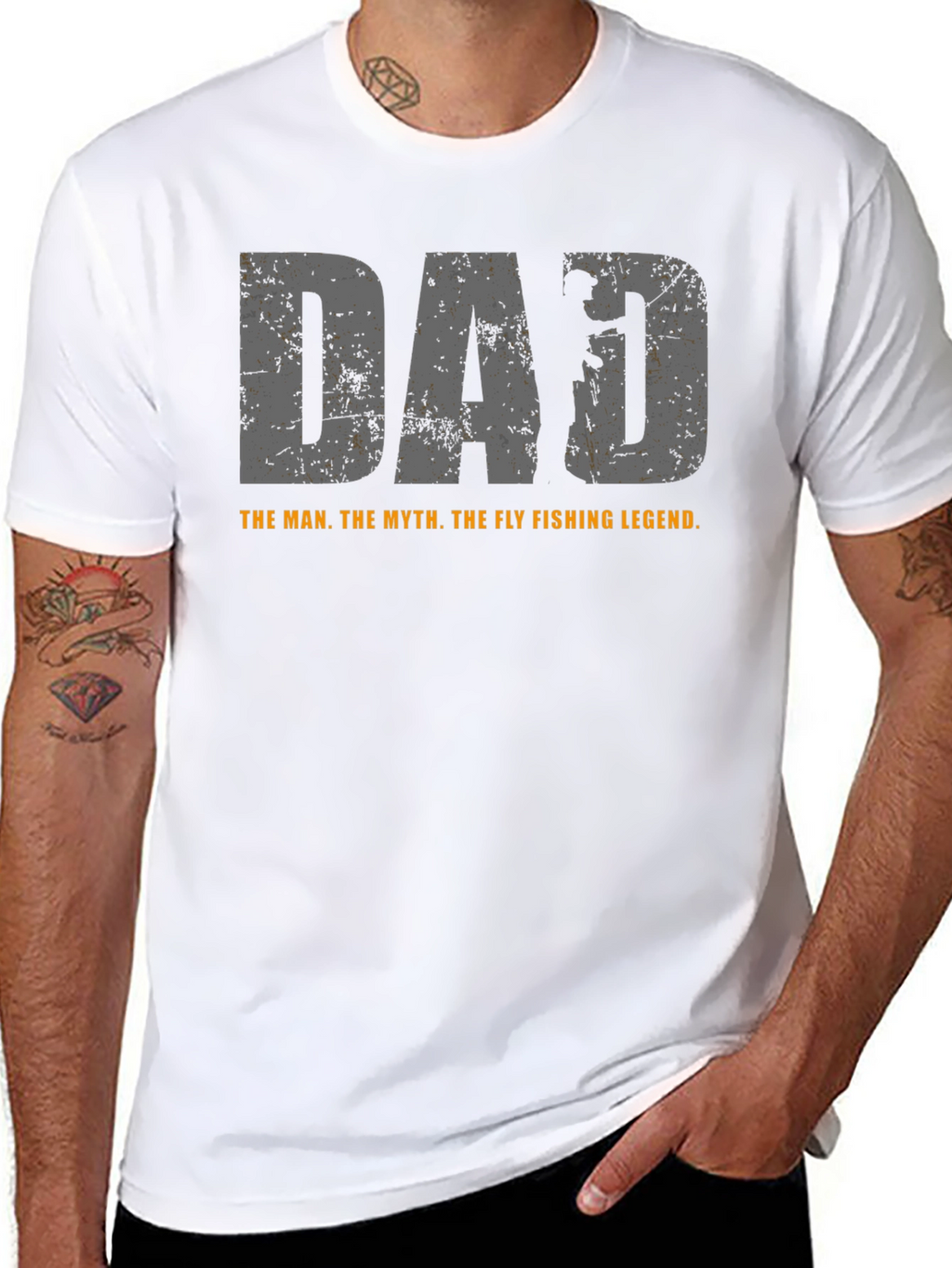 Dad Fly Fishing Legend Graphic Tee