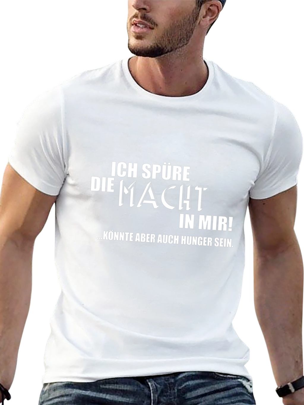 Ich Spure Die Macht Mens Black T-Shirt