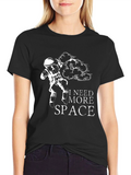I Need More Space Black Graphic T-Shirt