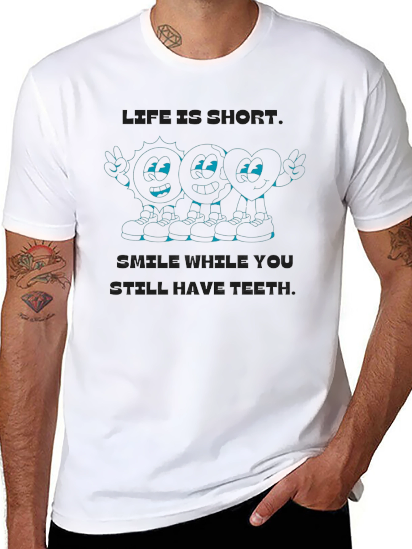 Life is Short Graphic Print T-Shirt