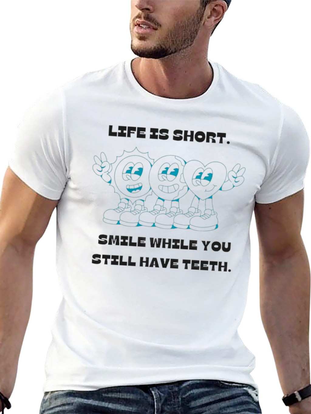 Life is Short Graphic Print T-Shirt