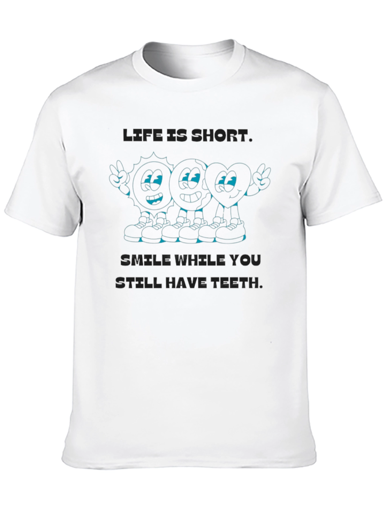 Life is Short Graphic Print T-Shirt