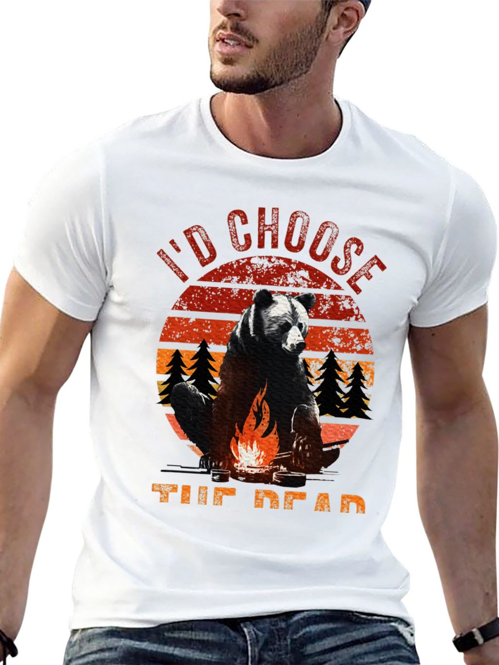 Id Choose the Dead Bear Campfire T-Shirt