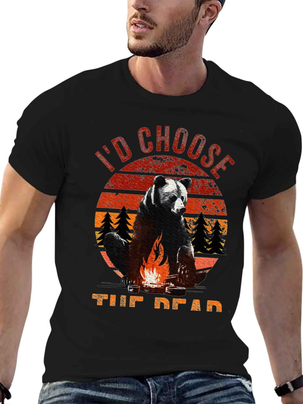 Id Choose the Dead Bear Campfire T-Shirt