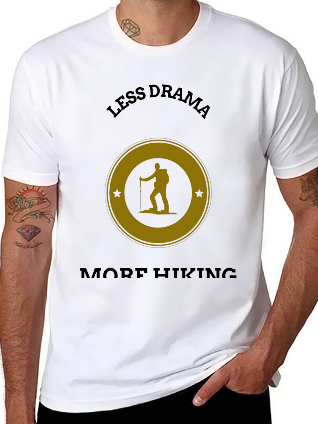 Less Drama More Hiking Graphic T-Shirt