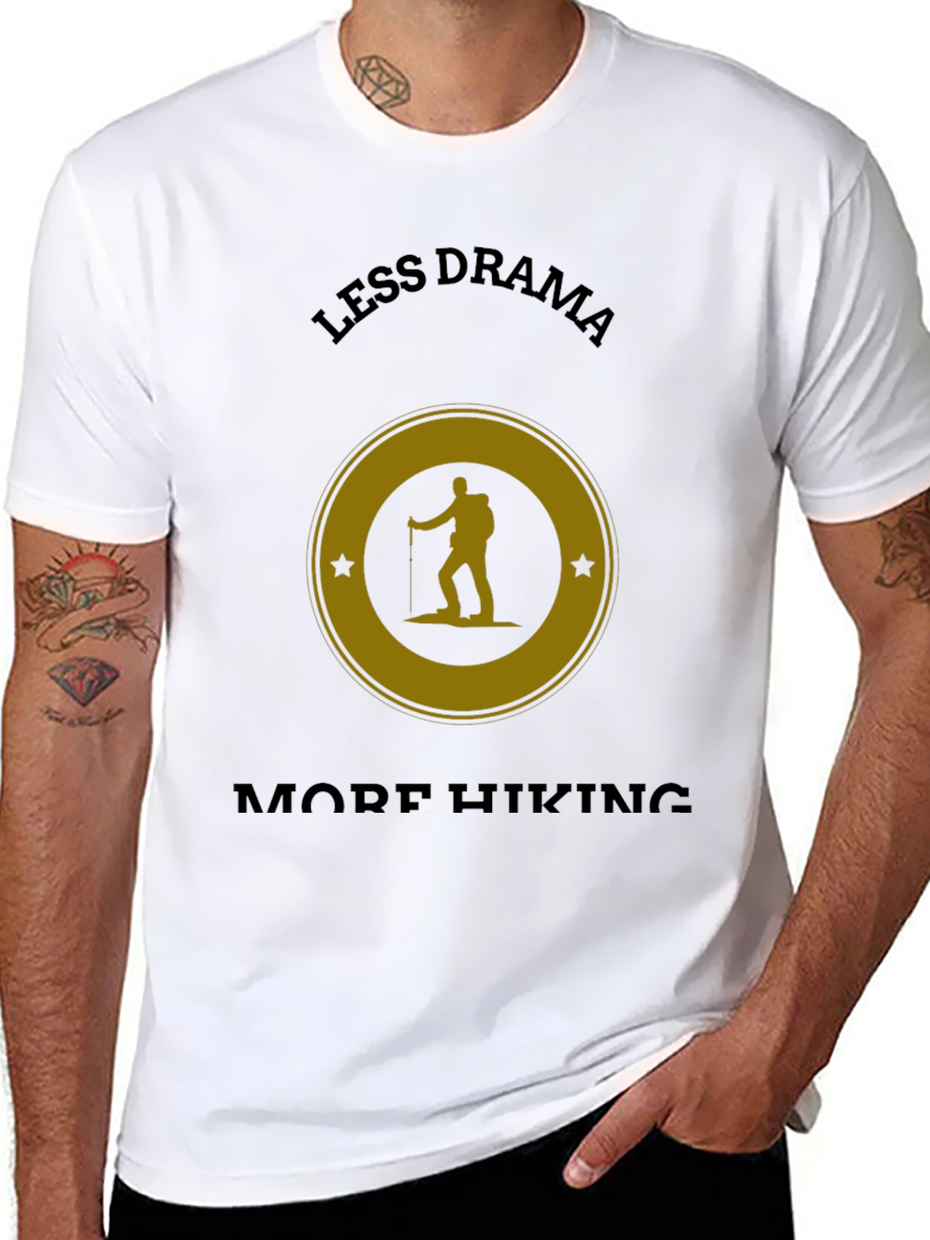Less Drama More Hiking Graphic T-Shirt