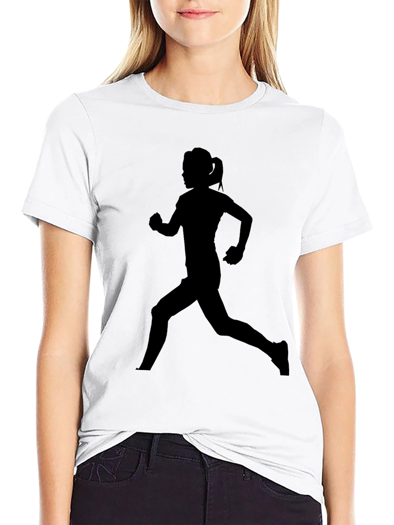 Runner Silhouette Tee - Black Graphic T-Shirt