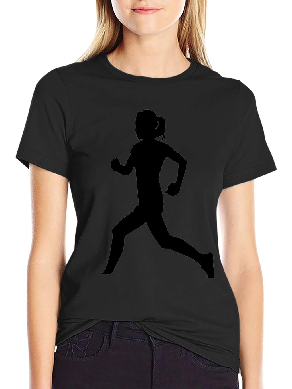 Runner Silhouette Tee - Black Graphic T-Shirt