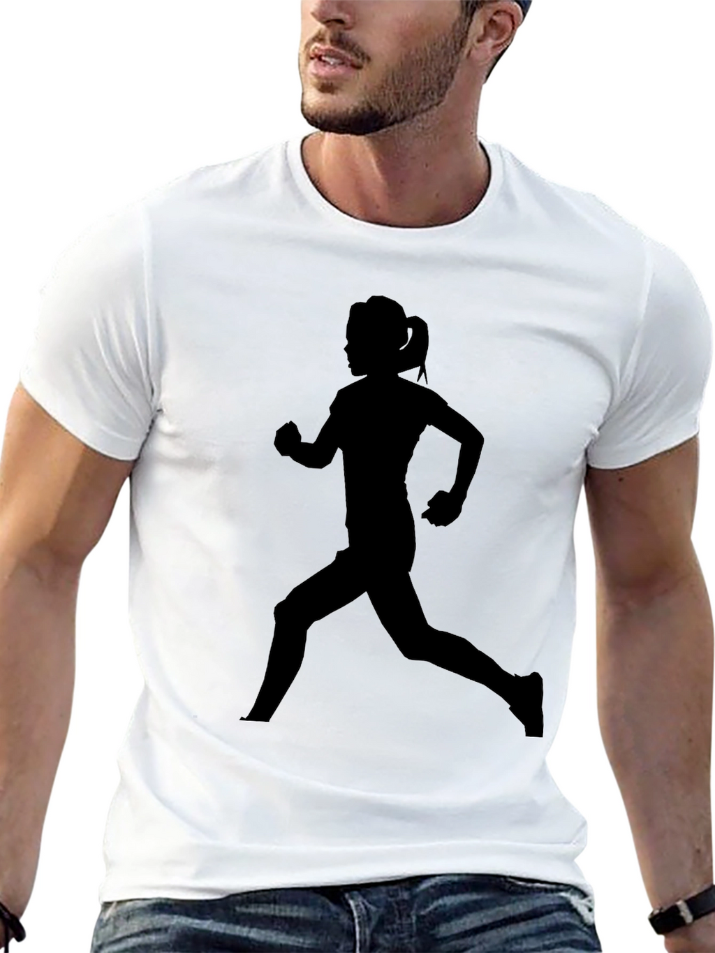 Runner Silhouette Tee - Black Graphic T-Shirt
