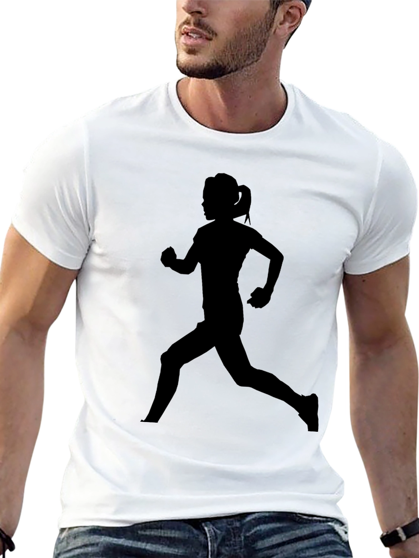 Runner Silhouette Tee - Black Graphic T-Shirt