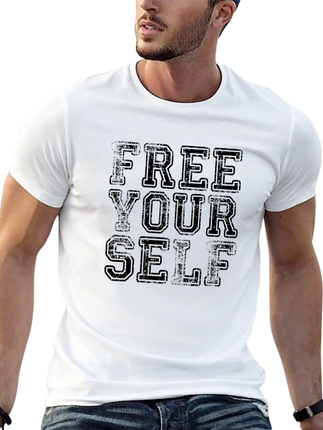 Free Yourself Graphic Tee - Black Cotton