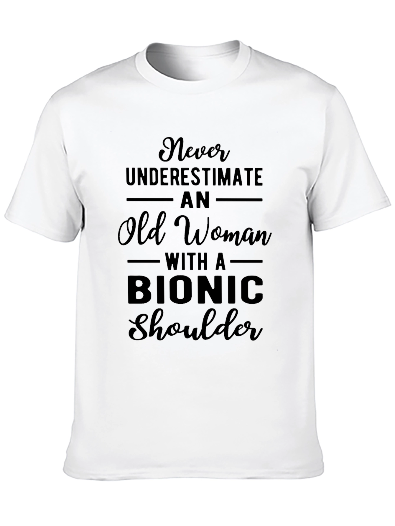 Bionic Shoulder Old Woman Graphic T-Shirt
