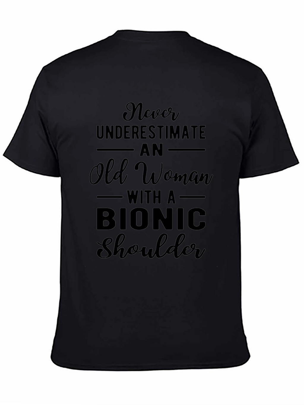 Bionic Shoulder Old Woman Graphic T-Shirt