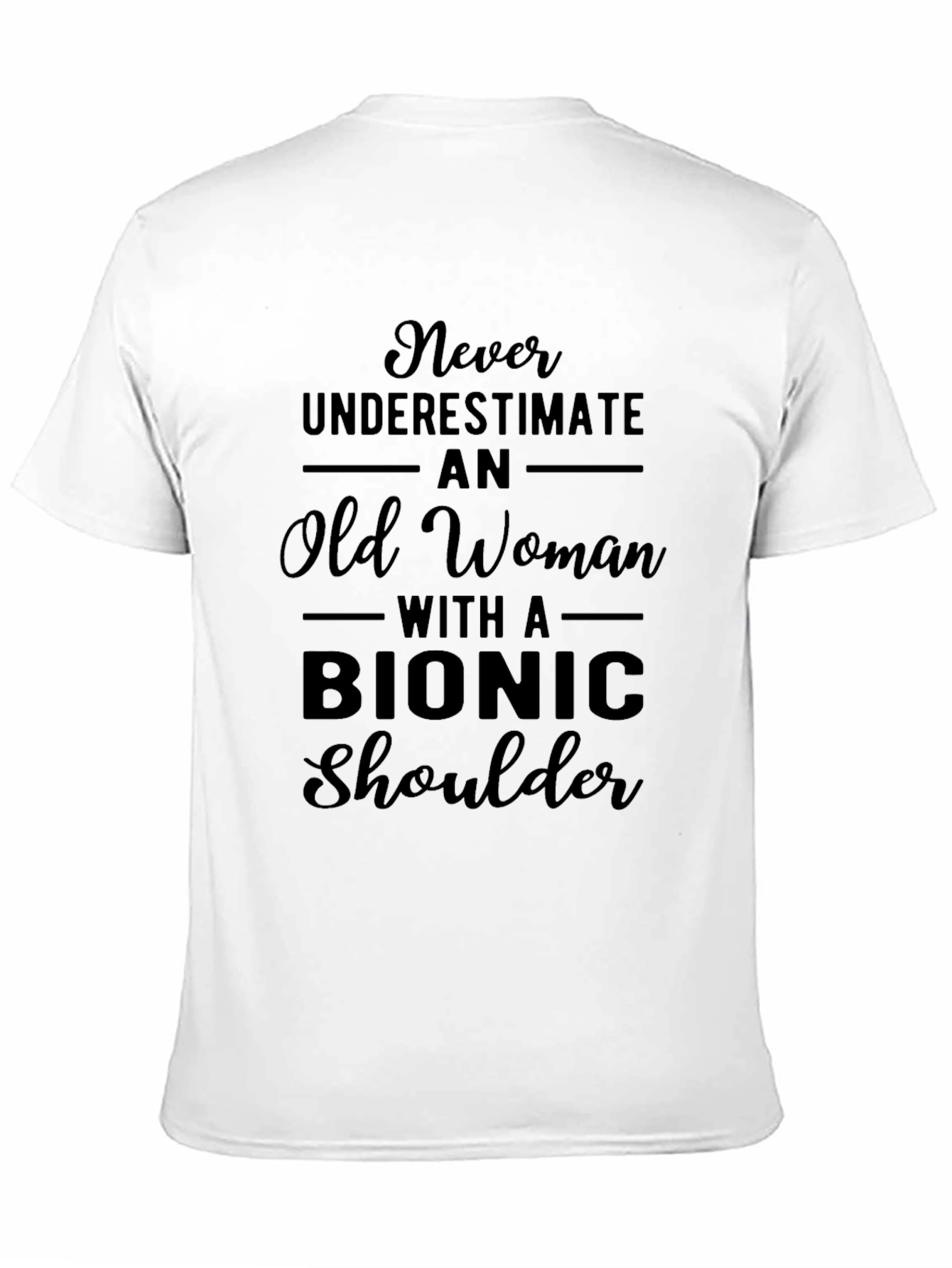 Bionic Shoulder Old Woman Graphic T-Shirt