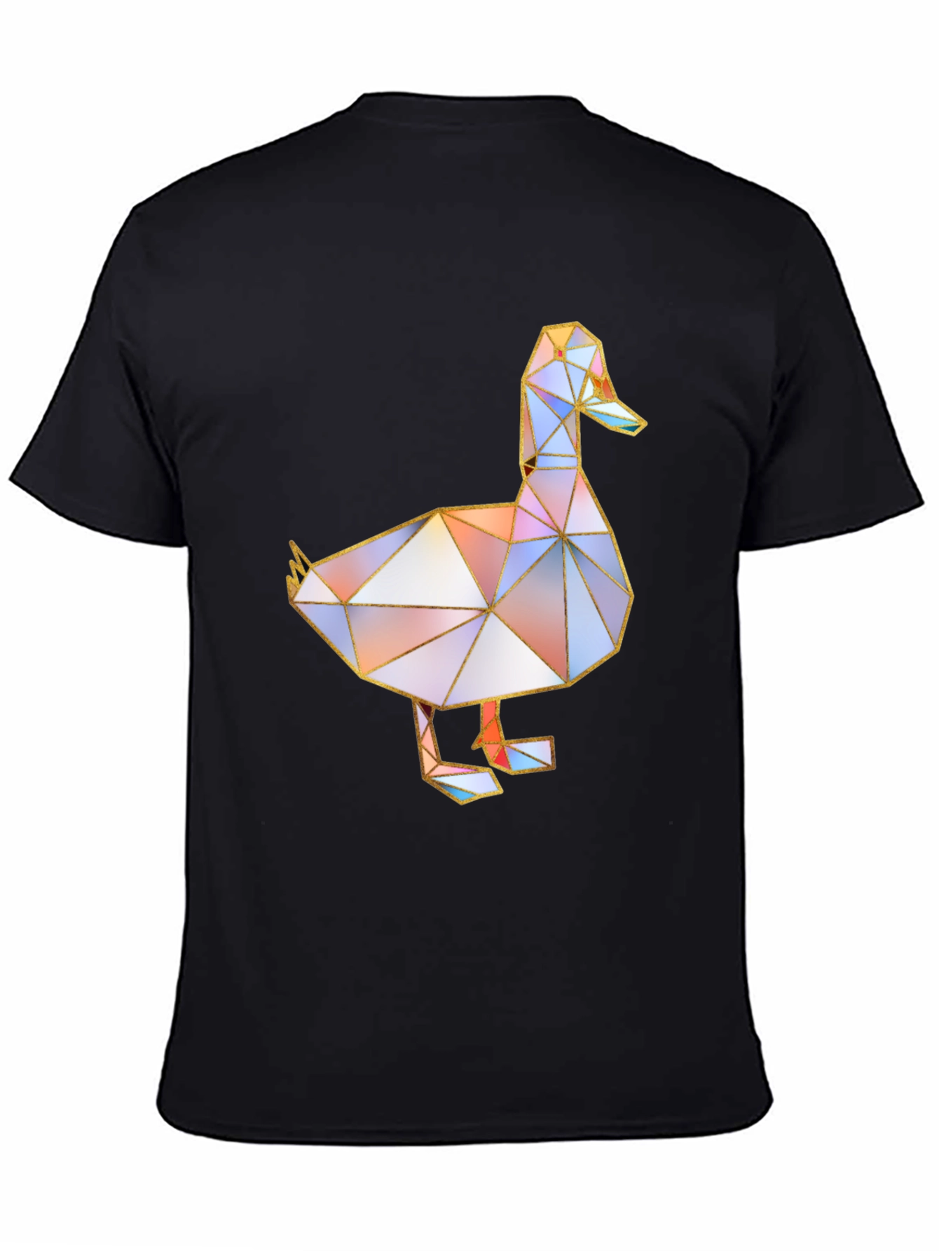Geometric Duck Graphic Tee - Modern Art Style Shirt