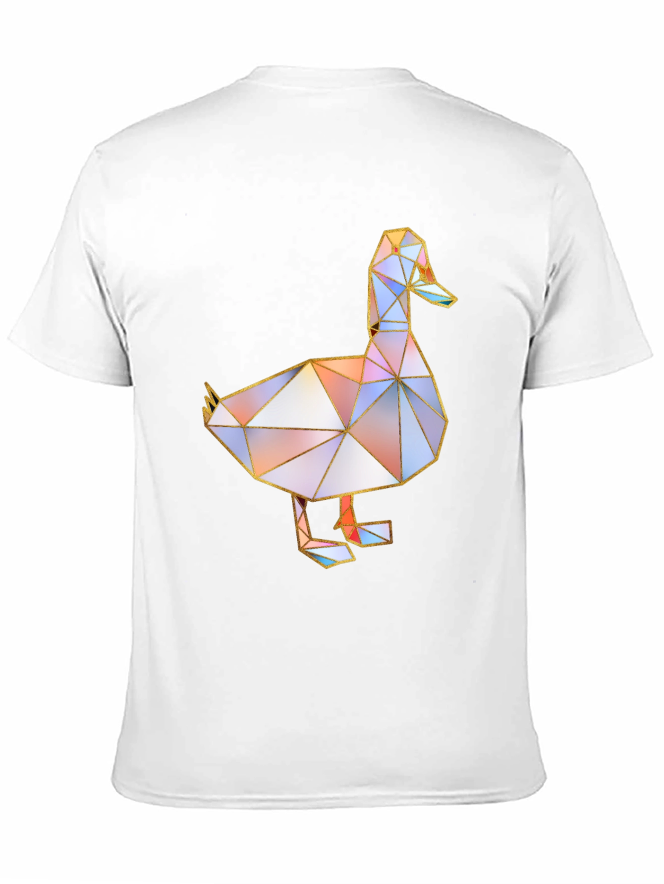 Geometric Duck Graphic Tee - Modern Art Style Shirt