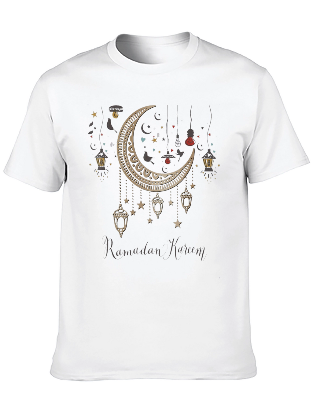 Ramadan Kareem T-Shirt - Crescent Moon Lantern Design