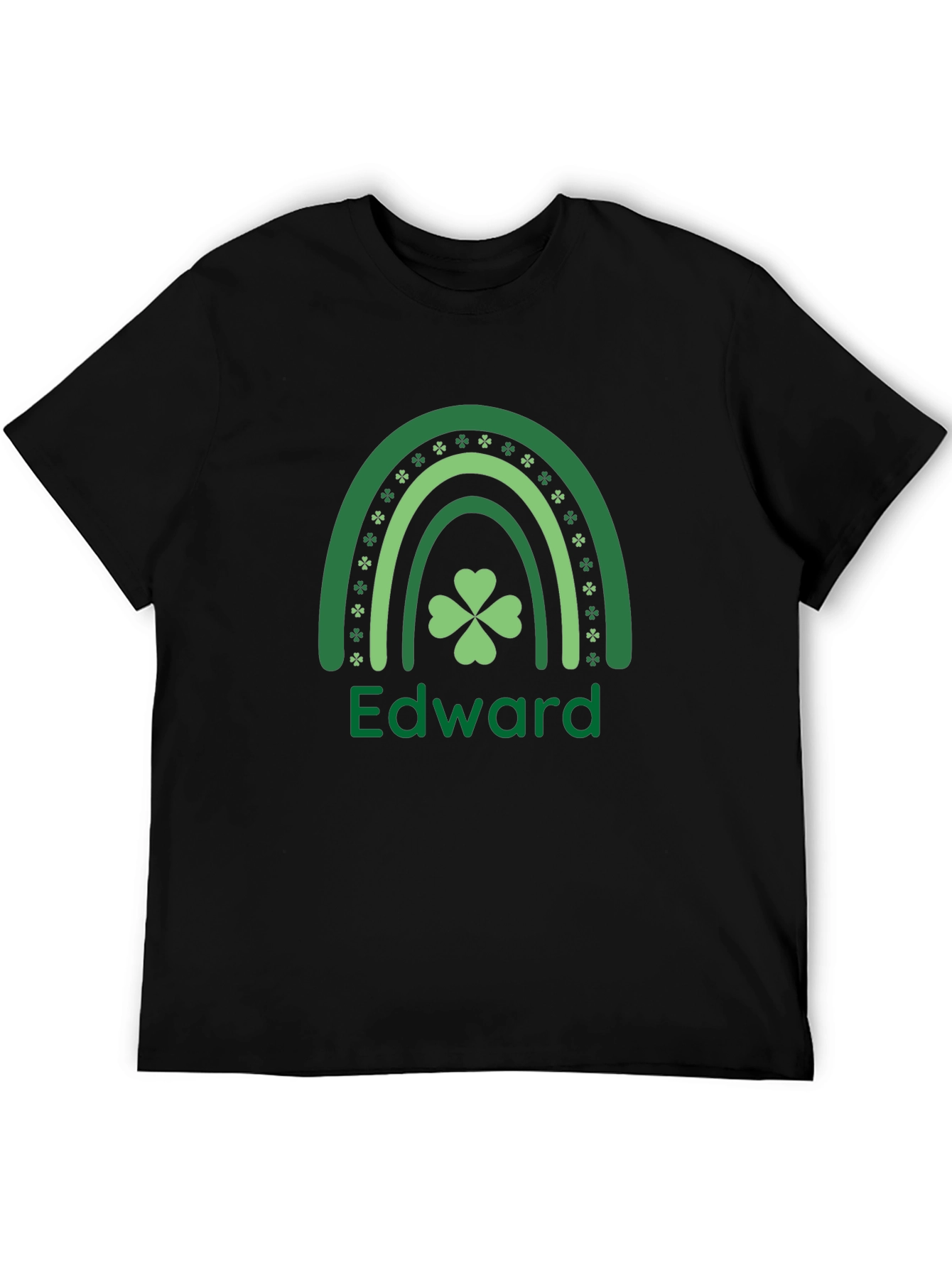 St. Patricks Day Edward Clover Rainbow T-Shirt
