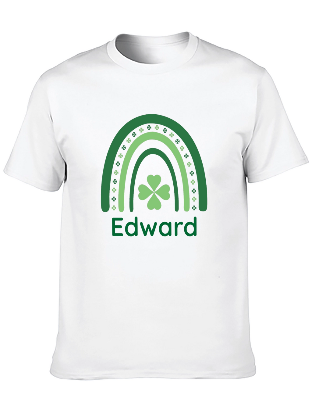 St. Patricks Day Edward Clover Rainbow T-Shirt