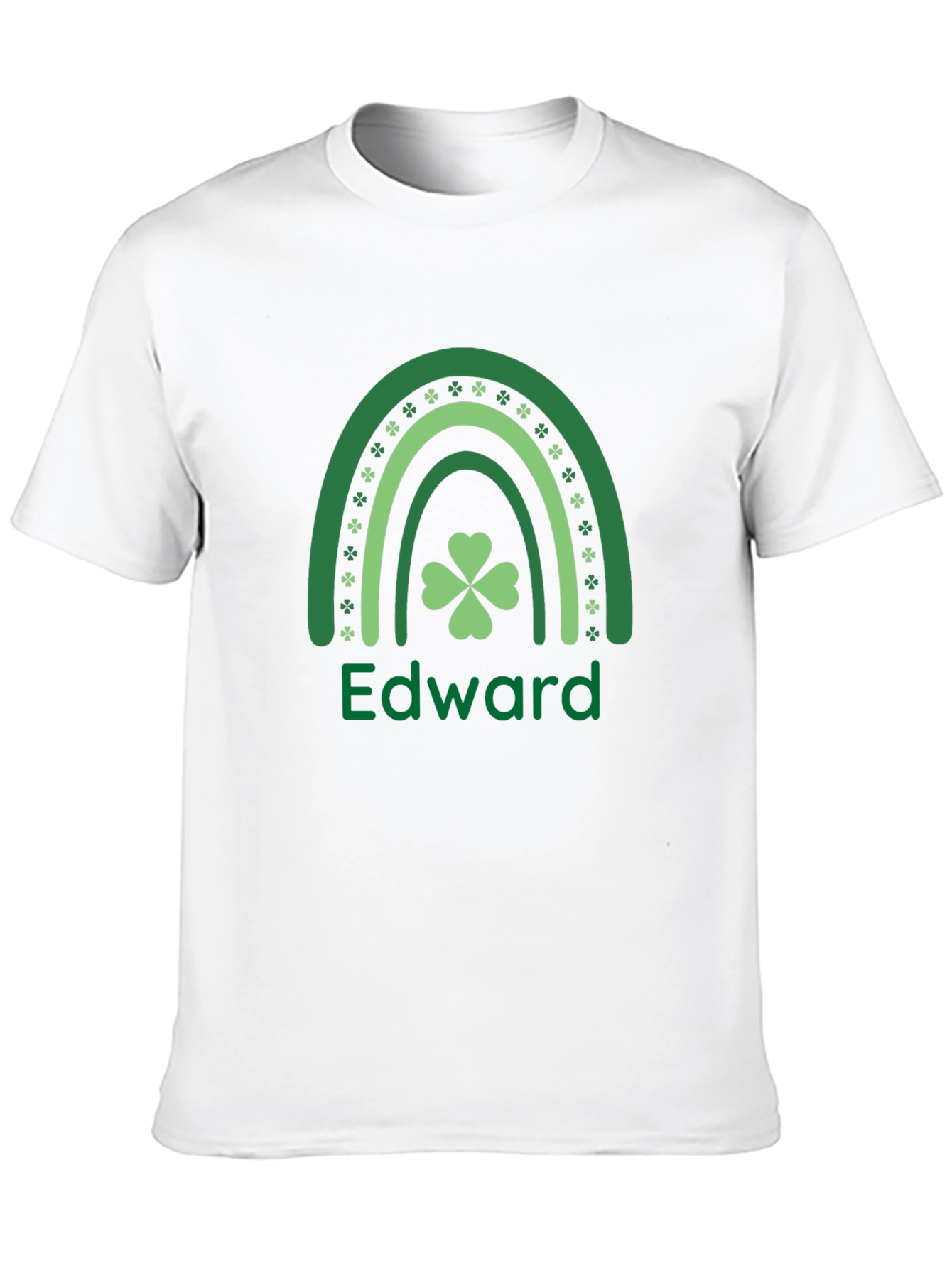 St. Patricks Day Edward Clover Rainbow T-Shirt
