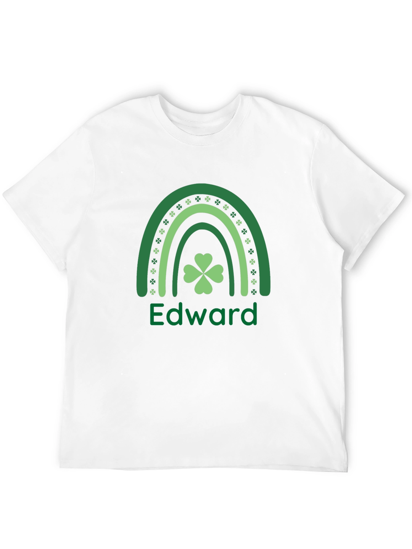 St. Patricks Day Edward Clover Rainbow T-Shirt