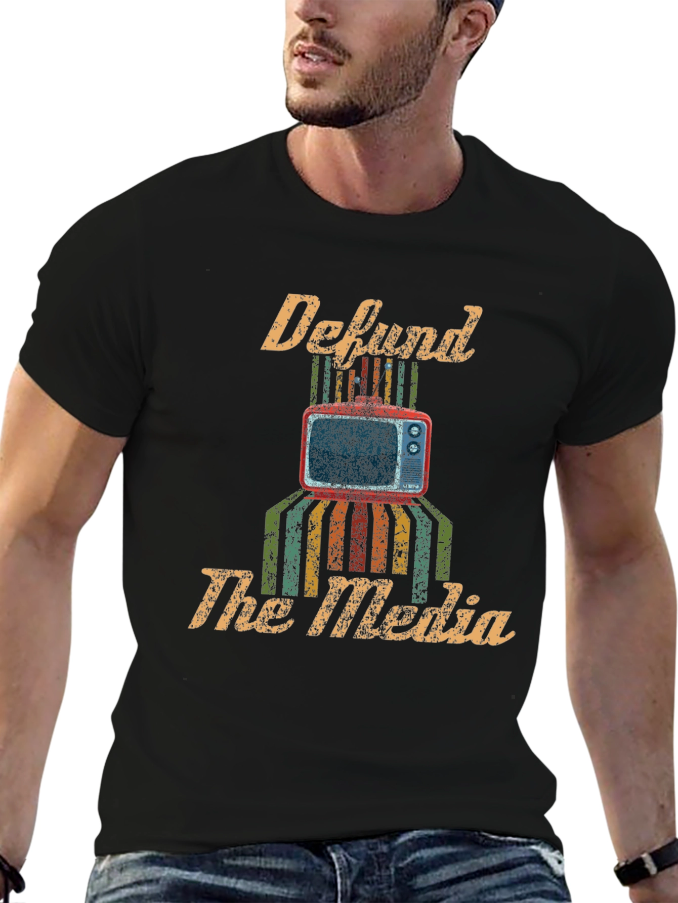 Defund The Media Graphic Tee