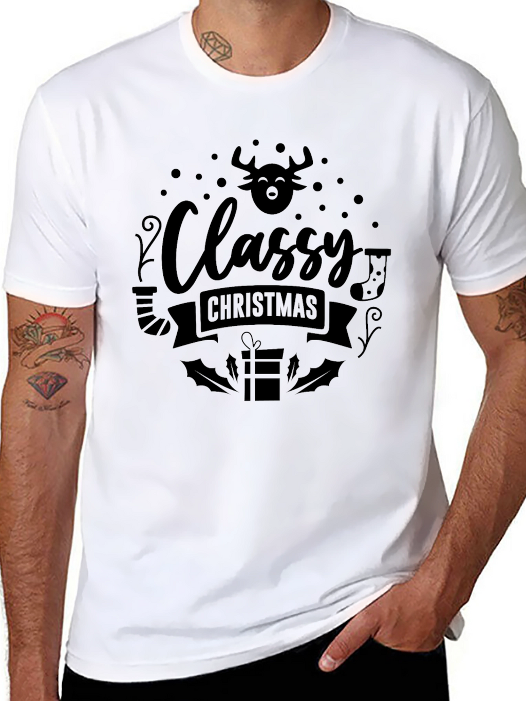 Classy Christmas T-Shirt - Holiday Graphic Tee